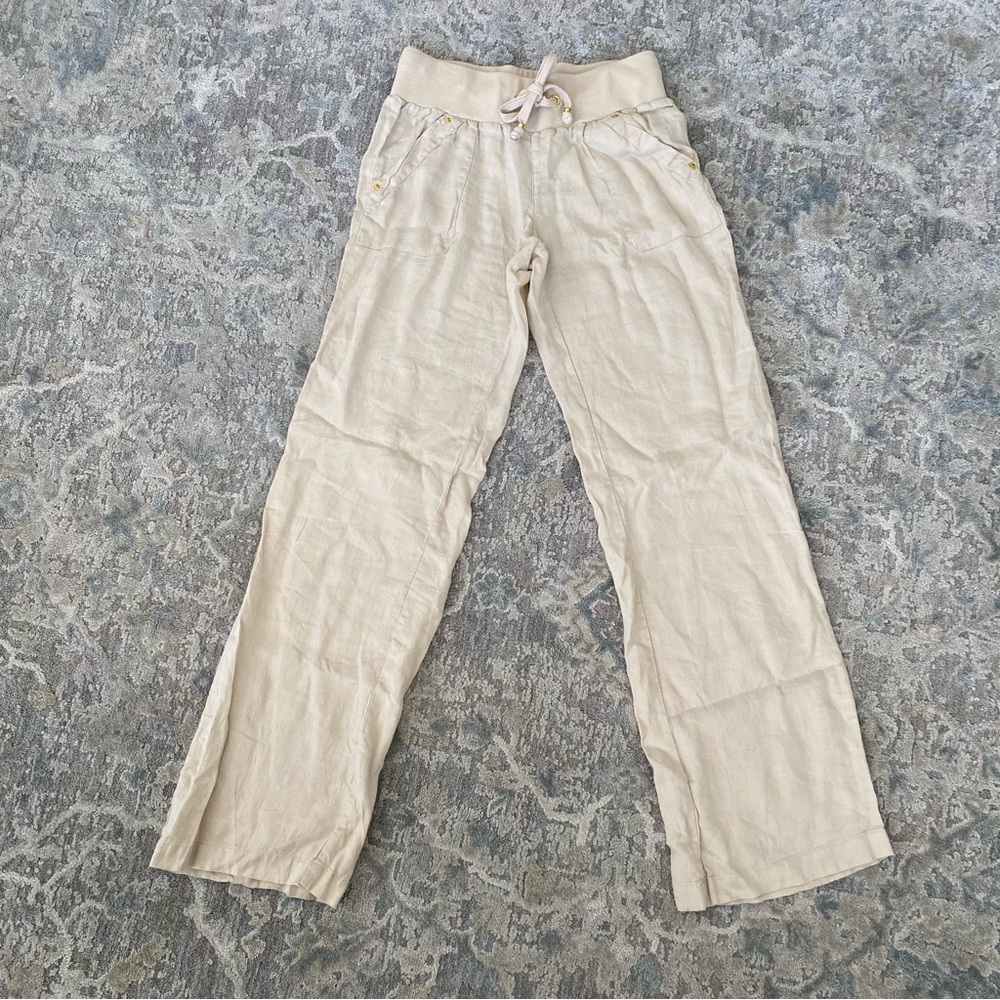 Guess tan linen pants